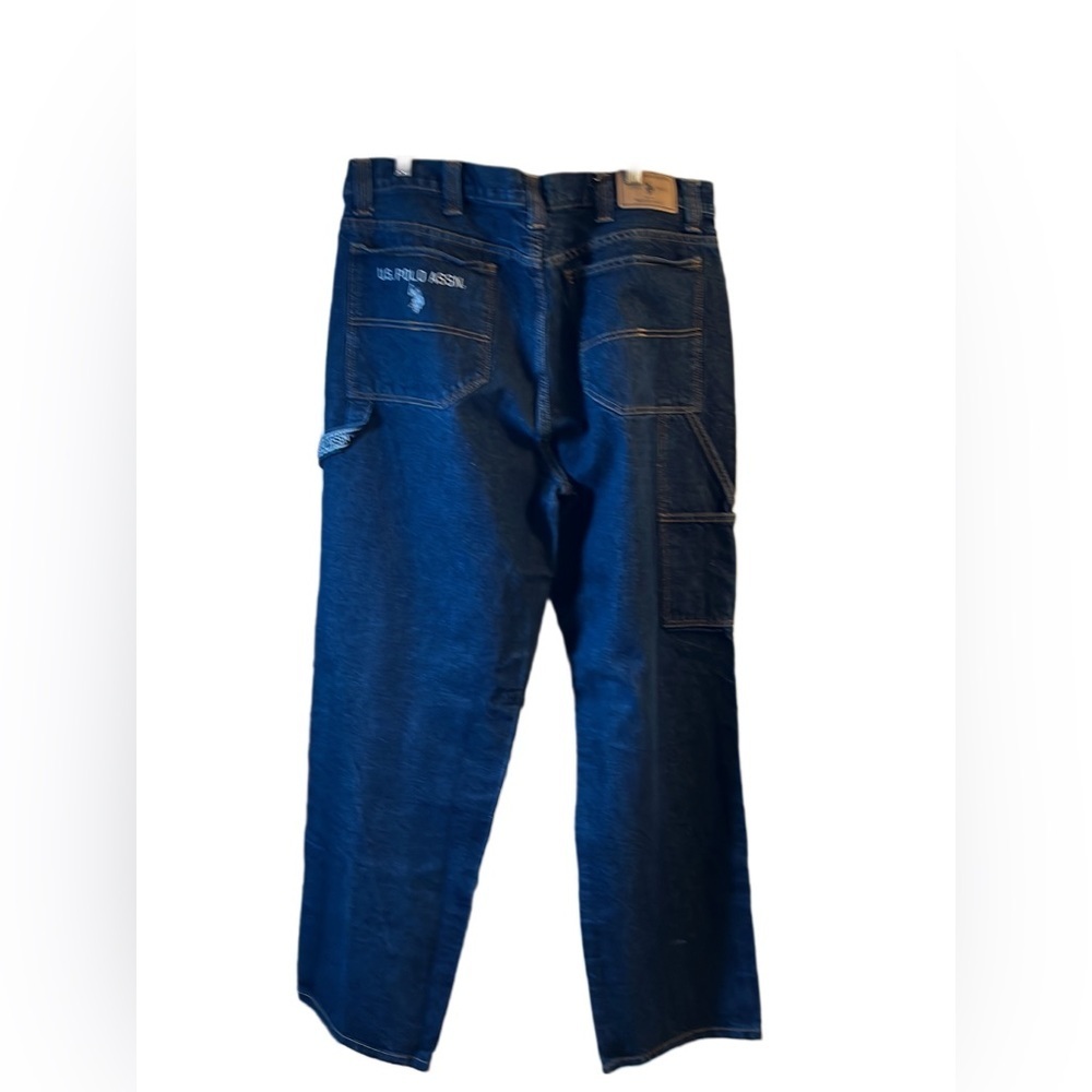 Men's Polo Assn. Dark Denim Wide Leg Baggy Jean Size 38x32 - Picture 2 of 3